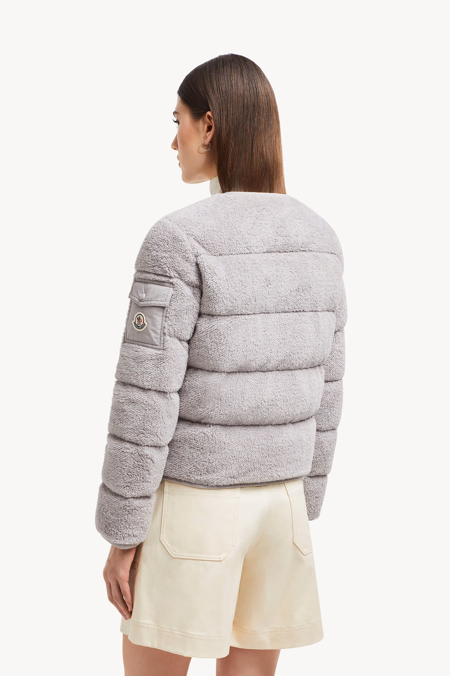 Plumífero corto efecto peluche Floyrac Mujer Gris Moncler 5
